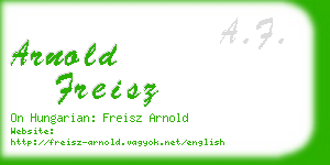 arnold freisz business card